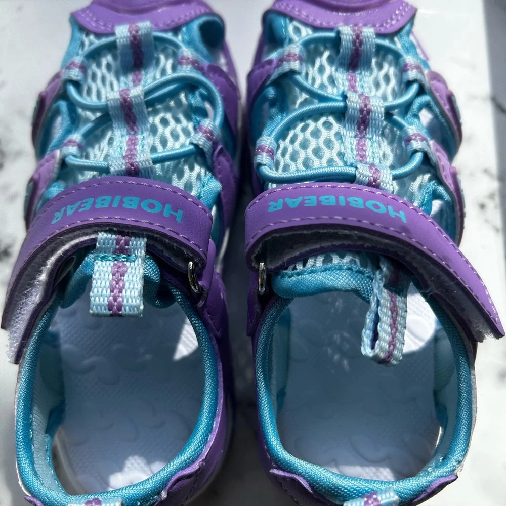Hobibear Like New Kids Blue and Purple Sandals